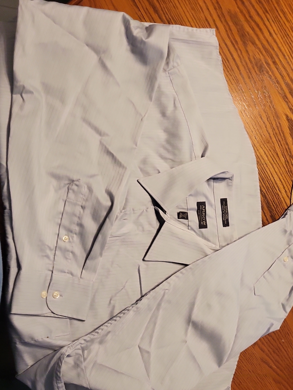 Arrow Light Blue Pinstripe Dress Shirt